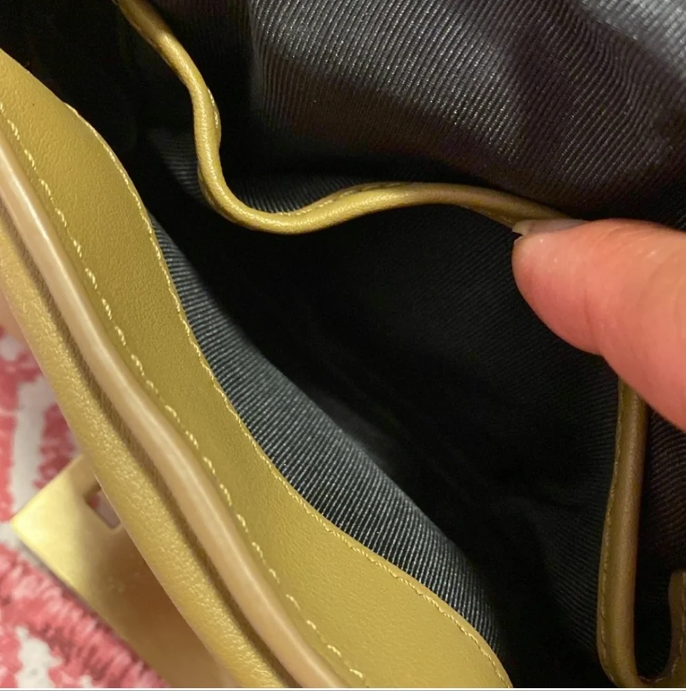 Zac Posen Mustard Yellow Leather Crossbody with White Floral Appliqué - Picture 12 of 14